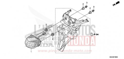 FANALE POSTERIORE VFR1200XDH di 2017
